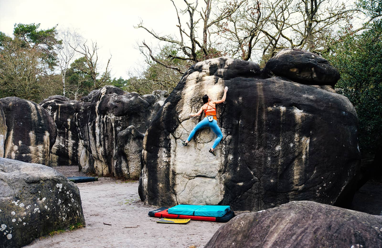 Climbing Fontainebleau- By Nathalie DuPre Commercial Photography